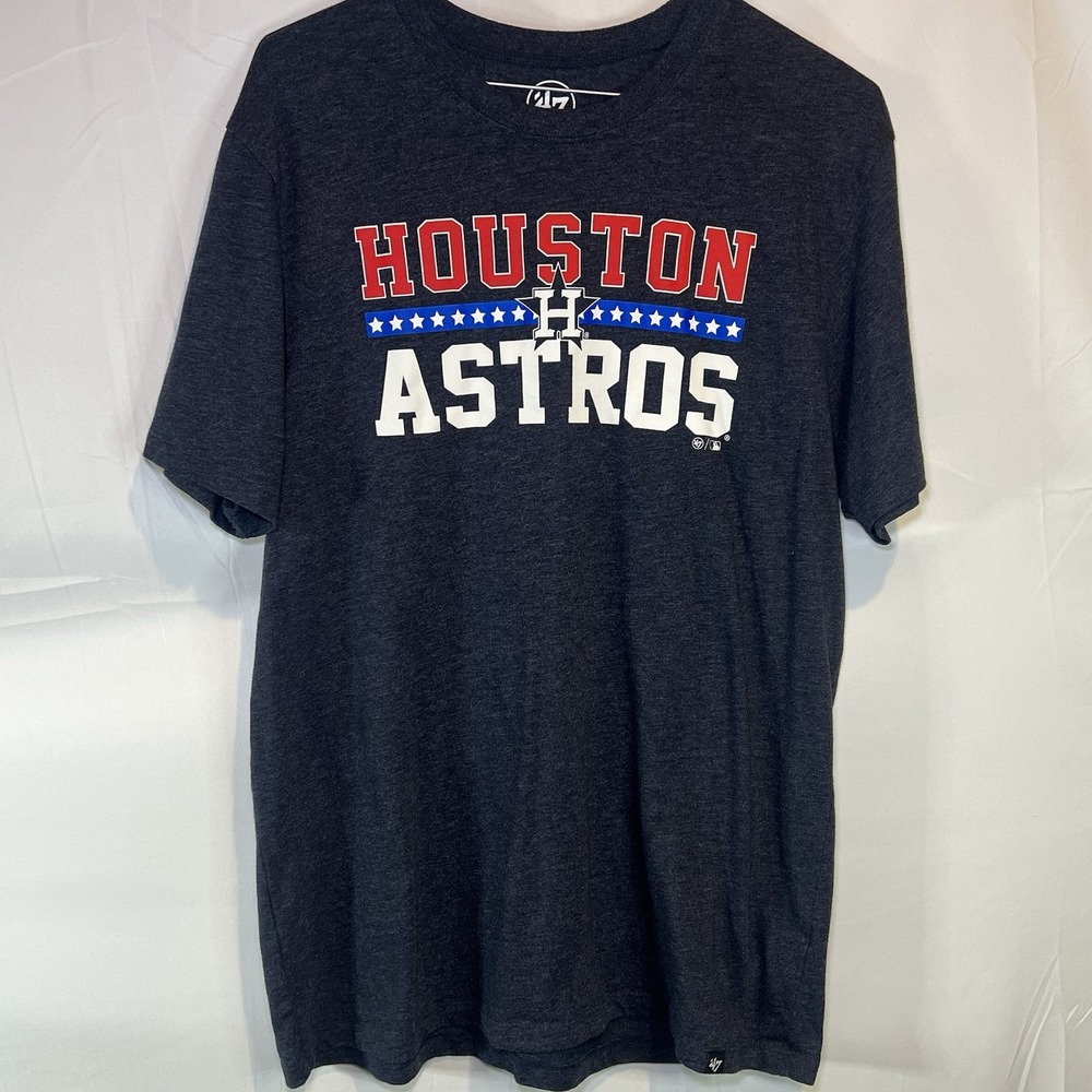Houston Astros '47 Patriotic Shirt Medium MLB Baseball Rare Navy Short Sleeve
